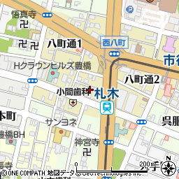 愛知県豊橋市札木町周辺の地図
