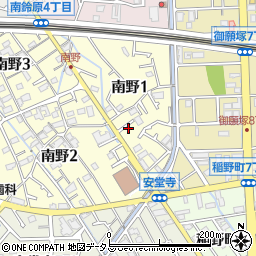 兵庫県伊丹市南野（辰己垣内）周辺の地図
