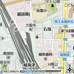 愛知県豊橋市花田町石塚19-16周辺の地図