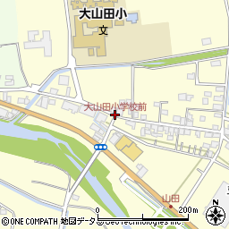 大山田小学校前周辺の地図