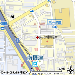 大阪府摂津市東一津屋周辺の地図