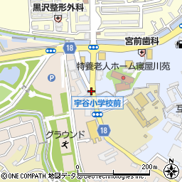 宇谷小学校前周辺の地図