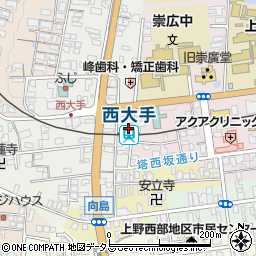 三重県伊賀市上野西大手町3585周辺の地図