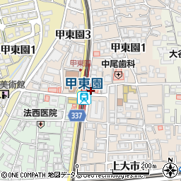 ファミリーマート甲東園駅東口店周辺の地図