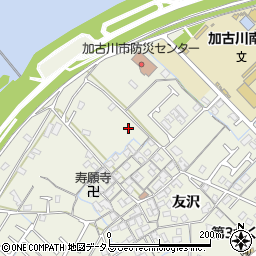 兵庫県加古川市加古川町友沢周辺の地図