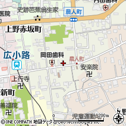 三重県伊賀市上野農人町380-2周辺の地図