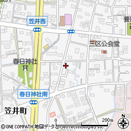 静岡県浜松市中央区笠井町1381周辺の地図
