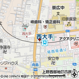 三重県伊賀市上野西大手町3627周辺の地図