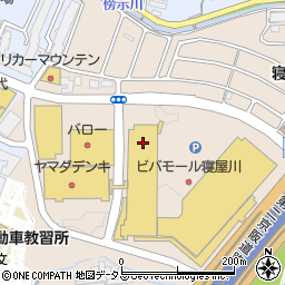 ユニクロビバモール寝屋川店周辺の地図