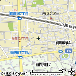 兵庫県伊丹市御願塚5丁目周辺の地図