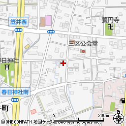静岡県浜松市中央区笠井町1390周辺の地図