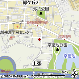 静岡県掛川市上張143周辺の地図