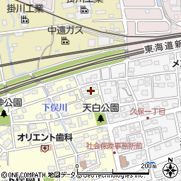 静岡県掛川市下俣南1丁目3周辺の地図