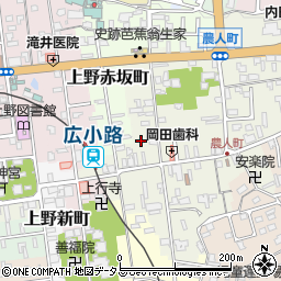 三重県伊賀市上野農人町419-2周辺の地図