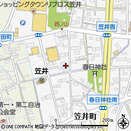 静岡県浜松市中央区笠井町1257周辺の地図