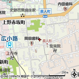 三重県伊賀市上野農人町378-2周辺の地図