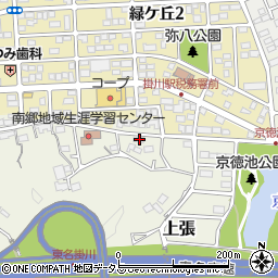 静岡県掛川市上張184周辺の地図