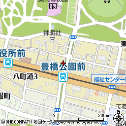 愛知県豊橋市八町通周辺の地図
