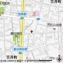 静岡県浜松市中央区笠井町942周辺の地図