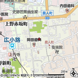 三重県伊賀市上野農人町381-1周辺の地図