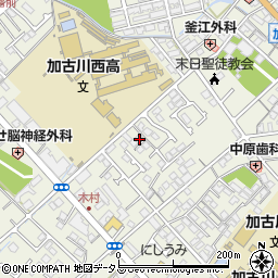 兵庫県加古川市加古川町本町93周辺の地図
