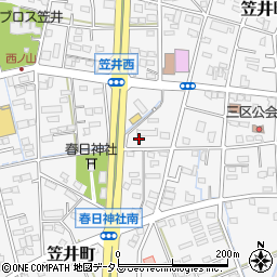 静岡県浜松市中央区笠井町945周辺の地図