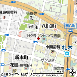 中京銀行豊橋中央支店周辺の地図