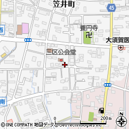 静岡県浜松市中央区笠井町913周辺の地図