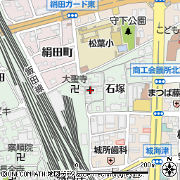 愛知県豊橋市花田町石塚22周辺の地図