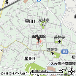 西井医院周辺の地図