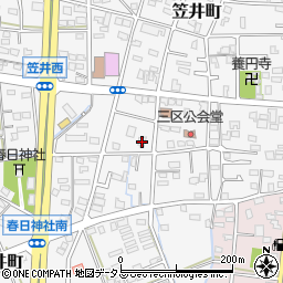 静岡県浜松市中央区笠井町886周辺の地図