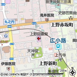 伊賀市上野図書館周辺の地図