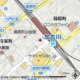 兵庫県加古川市加古川町篠原町25周辺の地図