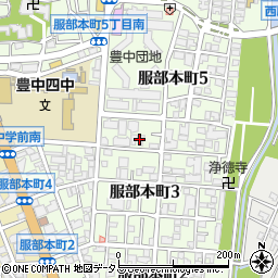 フジパレス服部本町２番館周辺の地図