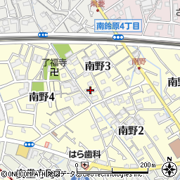 兵庫県伊丹市南野周辺の地図