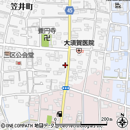 静岡県浜松市中央区笠井町301周辺の地図