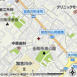 兵庫県加古川市加古川町本町58-1周辺の地図