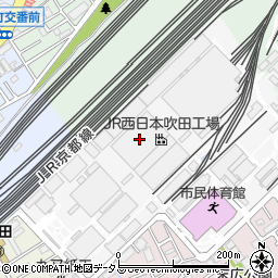 ＪＲ西日本吹田工場周辺の地図