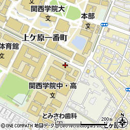 兵庫県西宮市上ケ原一番町周辺の地図