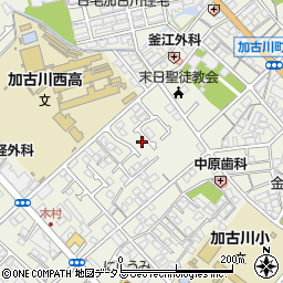 兵庫県加古川市加古川町本町101周辺の地図