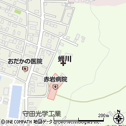 愛知県豊橋市多米町蝉川周辺の地図