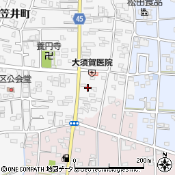 静岡県浜松市中央区笠井町98周辺の地図