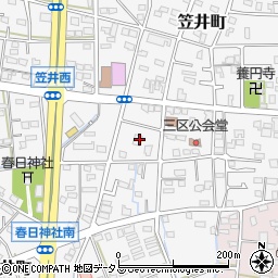 静岡県浜松市中央区笠井町884周辺の地図