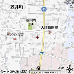 静岡県浜松市中央区笠井町299周辺の地図