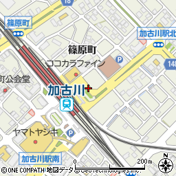 加古川駅北口周辺の地図
