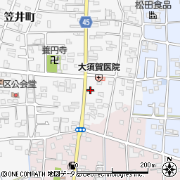 静岡県浜松市中央区笠井町99周辺の地図
