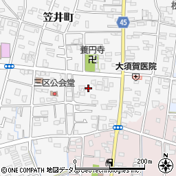 静岡県浜松市中央区笠井町338周辺の地図