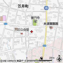 静岡県浜松市中央区笠井町332周辺の地図