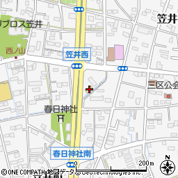 静岡県浜松市中央区笠井町948周辺の地図