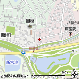 大阪府寝屋川市八幡台3周辺の地図